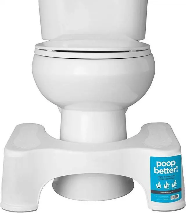 Alt view image 2 of 6 - The Original Bathroom Toilet Stool, 7 Inch height, White