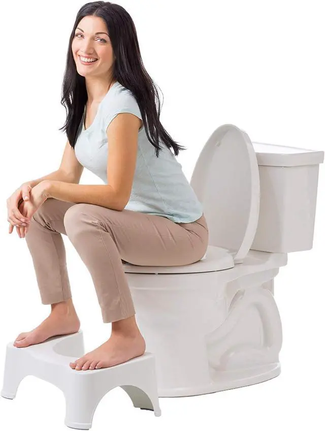 Alt view image 4 of 6 - The Original Bathroom Toilet Stool, 7 Inch height, White
