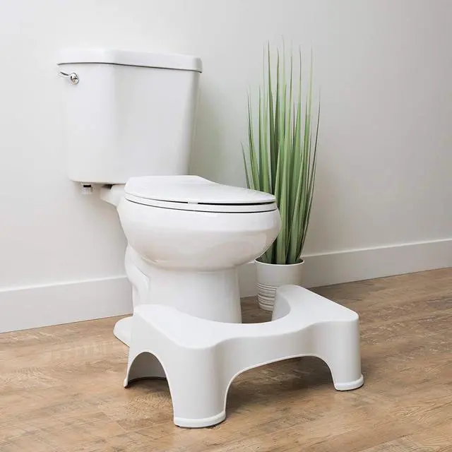 Alt view image 6 of 6 - The Original Bathroom Toilet Stool, 7 Inch height, White
