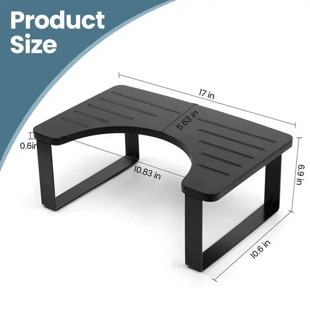 Alt view image 5 of 6 - Bathroom Stool,Bamboo Toilet for Bathroom,Toilet Stools,Potty for Pooping,Poop Stool,Toilet Step Toddler,Portable Squatting Pan with Dual Anti Slip Design,Stain,Scratch,CrackProof(Black)