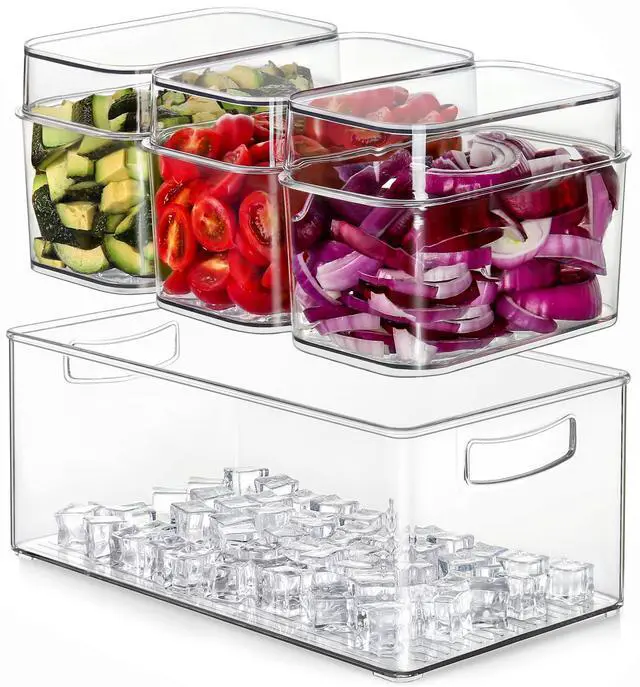 Main image of Large Taco Bar Serving Set for Party with 3 Separate Containers, Mimosa Bar Accessories with Lids, Chilled Condiment Caddy Organizer for Salad, Fruit, Party Garnish