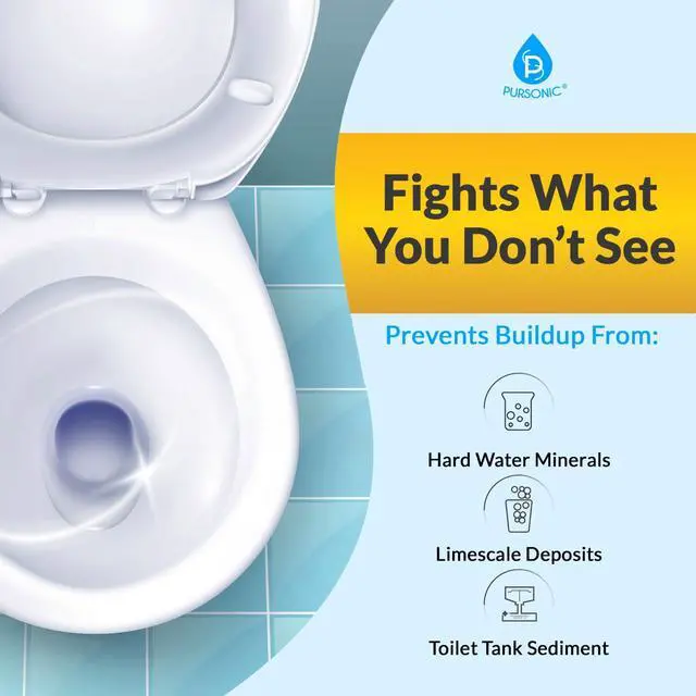 Alt view image 4 of 5 - Automatic Toilet Bowl Cleaner 48 Tablets 4 Year Supply - Blue Gel Toilet Tank Cleaners, Long-Lasting - Septic-Safe Hard Water Ring Stain Remover, Smell Eliminator Deodorizer, Fresh Scent