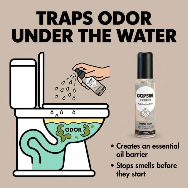 Alt view image 2 of 7 - Pre Poop Spray - 4 Pack Natural Pre Poo Toilet Spray for Bathrooms, Trap Odors & Eliminate Embarrassment, 2oz Travel Size Pre Poo Air Freshener Spray (Power Move)