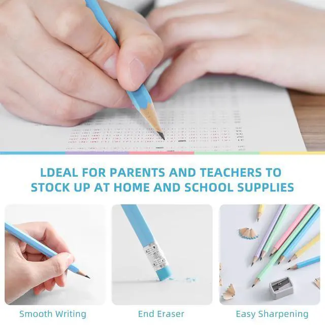 Alt view image 3 of 7 - Wood-Cased Pencils, Pre Sharpened Pencils, 350 Count #2 HB Pencil with Eraser Bulk, School Classroom Teacher Supplies Gifts
