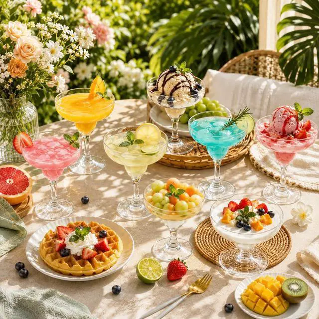 Alt view image 7 of 7 - 60 Pcs Plastic Margarita Glasses, 5 oz Clear Cocktail Glasses for Cinco de Mayo, Taco Party, and Mexican Decoration, Plastic Margarita Cups for Taco Bar Events Wedding Parties