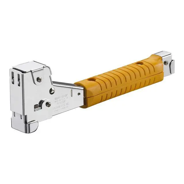 Alt view image 4 of 5 - Heavy Duty Hammer Tacker, Chromed-Steel Manual Stapler with Sure-Grip Handle, Dual-Capacity Rear-Load Magazine, Fits 5/16, 3/8", or 1/2" Staples