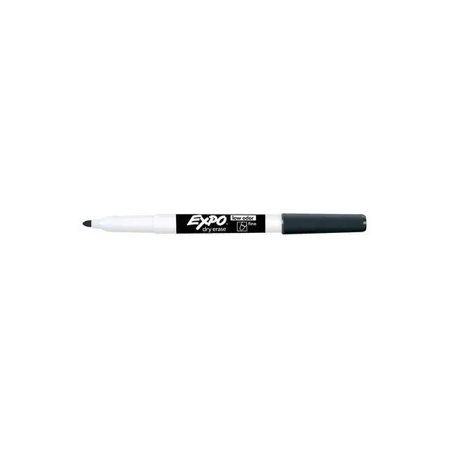 Alt view image 2 of 5 - 86001 Low Odor Dry Erase Marker, Black; Fine Tip, Quick-Drying Ink, 2 Packs of 12 Markers, 24 Markers Total