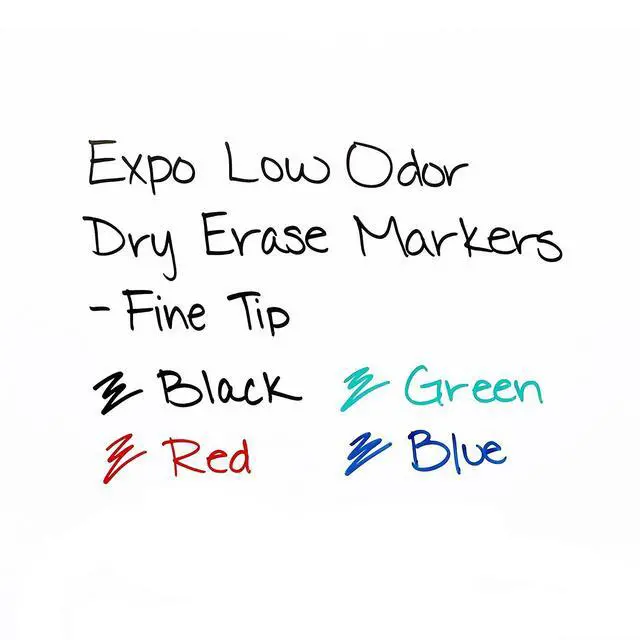 Alt view image 5 of 5 - 86001 Low Odor Dry Erase Marker, Black; Fine Tip, Quick-Drying Ink, 2 Packs of 12 Markers, 24 Markers Total