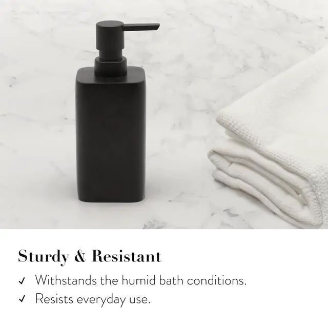 Alt view image 4 of 7 - Bathroom Accessory Sets, 4 Pieces Bathroom Accessories Complete Set Vanity Countertop Accessory Set, Includes Lotion Dispenser Soap Pump, Tumbler, Toothbrush Holder and Tray (Matte Black)