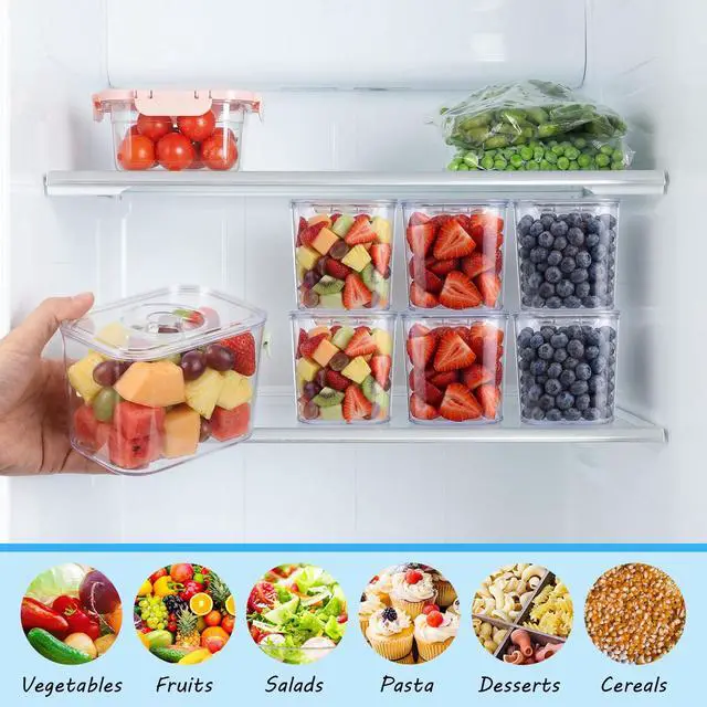 Alt view image 6 of 6 - Chilled Condiment Tray Server Set with 8 Containers and Removable Compartments Large Ice Condiment Organizer Clear Garnish Serving Tray Platter for Mimosa Bar Accessories Fruit Salad Food