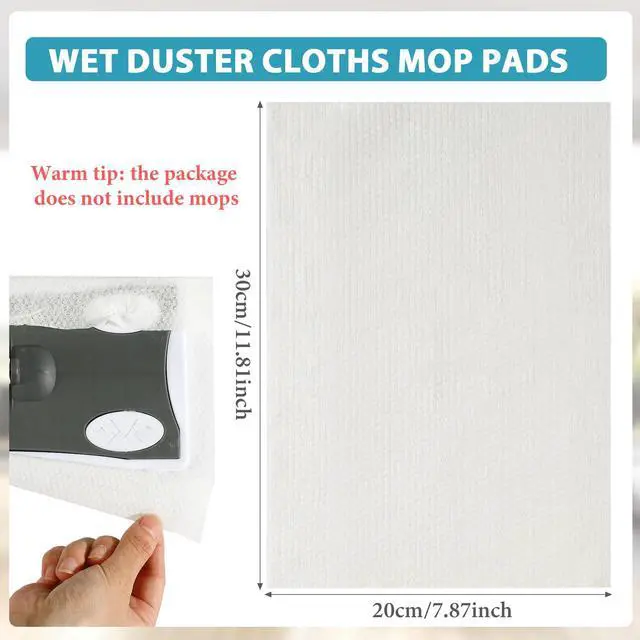 Alt view image 2 of 6 - Wet Mop Pads Refills for Floor Cleaning Sweeper Wet Refills Disposable moist Mopping Cloth Wipes for Wood Hardwood Tile(160 Pcs)