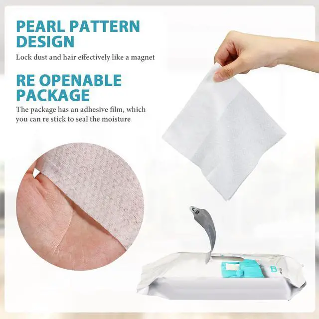 Alt view image 3 of 6 - Wet Mop Pads Refills for Floor Cleaning Sweeper Wet Refills Disposable moist Mopping Cloth Wipes for Wood Hardwood Tile(160 Pcs)