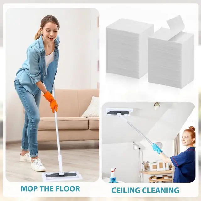 Alt view image 5 of 6 - Wet Mop Pads Refills for Floor Cleaning Sweeper Wet Refills Disposable moist Mopping Cloth Wipes for Wood Hardwood Tile(160 Pcs)