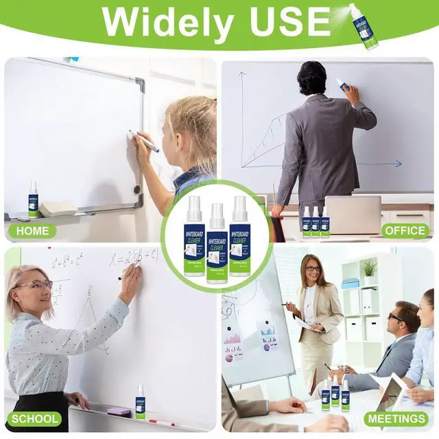 Alt view image 7 of 7 - 12 Pcs Whiteboard Spray Cleaner 3.4 oz Dry Erase Board Cleaner Removes for Whiteboard Chalkboard Office Classroom Accessories