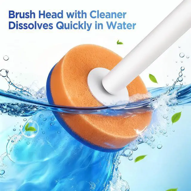 Alt view image 3 of 7 - Disposable Toilet Brush, Wall Mounted Toilet Bowl Brush with 35 Colorful Refills, Toilet Bowl Brush with Storage Box for Deep Bathroom Toilet Cleaning (1 Handle + 35 Colorful Refills).
