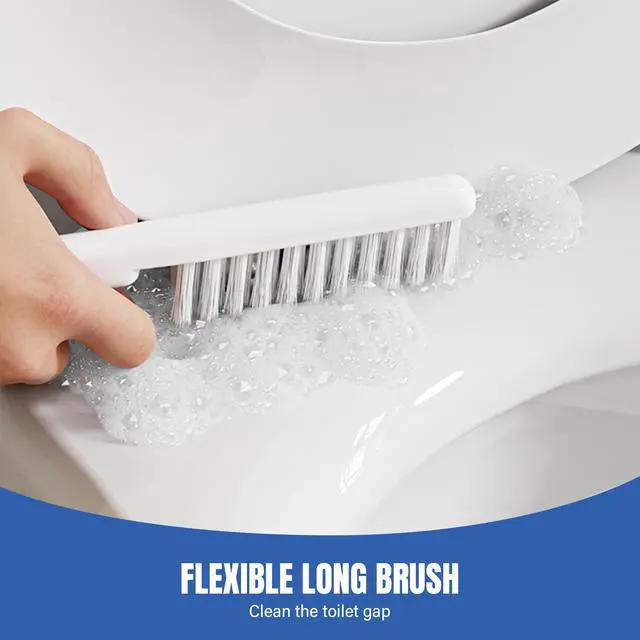 Alt view image 6 of 7 - 2 Pack Toilet Brush and Holder Set with Plunger, Crevice Cleaning Brush for Deep Cleaning, Space Saving Storage