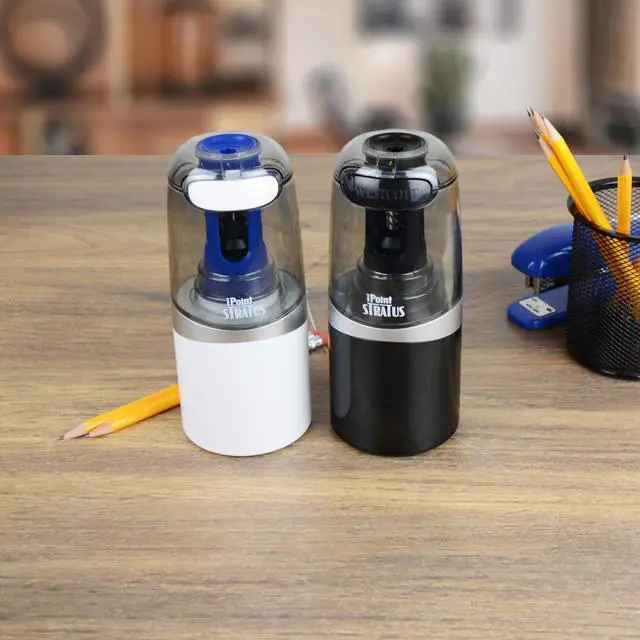 Alt view image 4 of 7 - 17793 iPoint Stratus Electric Pencil Sharpener with Titanium-Bonded Blades and Pop-Top Canister for School, Office and Home, Assorted Colors