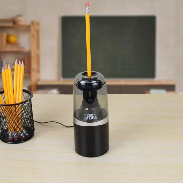 Alt view image 7 of 7 - 17793 iPoint Stratus Electric Pencil Sharpener with Titanium-Bonded Blades and Pop-Top Canister for School, Office and Home, Assorted Colors