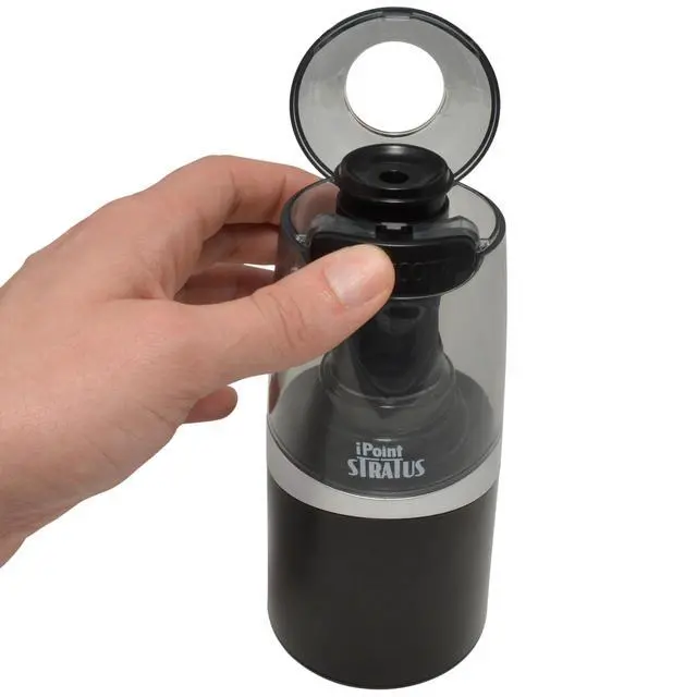 Alt view image 6 of 7 - 17793 iPoint Stratus Electric Pencil Sharpener with Titanium-Bonded Blades and Pop-Top Canister for School, Office and Home, Assorted Colors