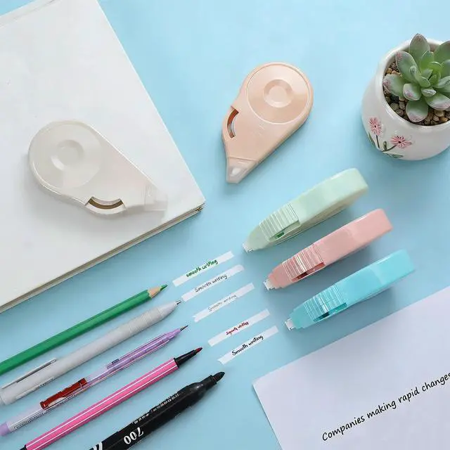Alt view image 4 of 7 - 60 Pcs Colorful Correction Tape 39.4 ft White Wrong out Tear Resistant Bulk Easy to Use Roller Applicator for Office Note Journal Scrapbooking Home (Pastel)