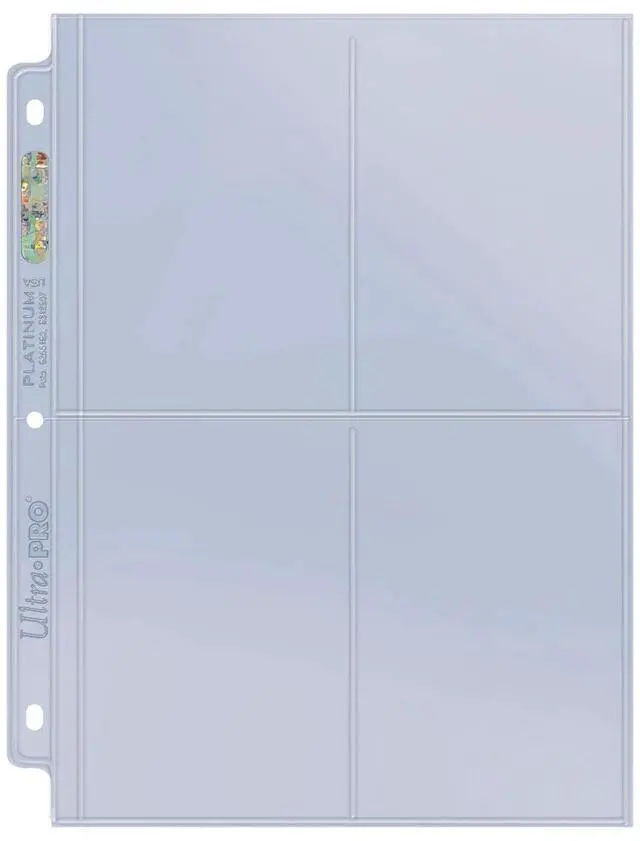 Main image of 4-Pocket Platinum Page with 3-1/2" X 5-1/4" Pockets 100 ct.