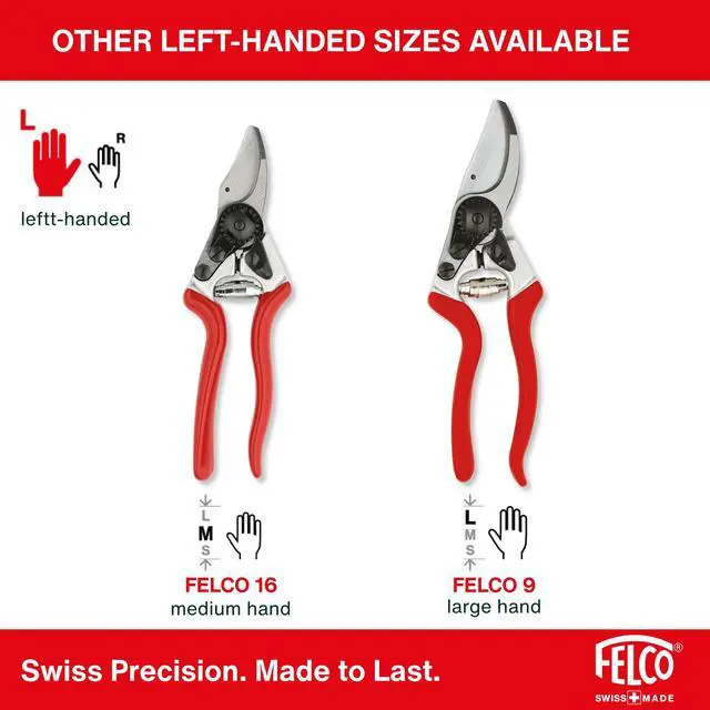 Alt view image 6 of 6 - F5 Pruning Shears 8.9" All Steel Large Swiss-Made Garden Clippers| Hand Pruners for Garden & Landscape | Garden Tool Cutter with Precision Bypass Blade, Forged Aluminum Body, Replaceable Parts