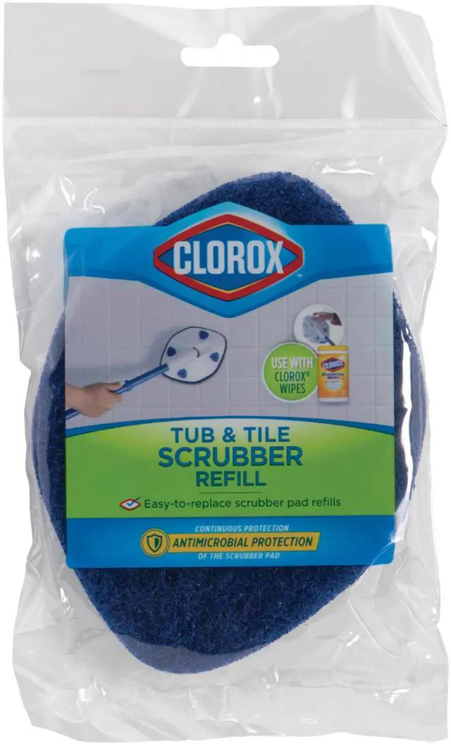 Main image of Extendable Tub & Tile Scrubber Refill, Diamond-Shaped Head Replacement Scrubber Pad, Blue