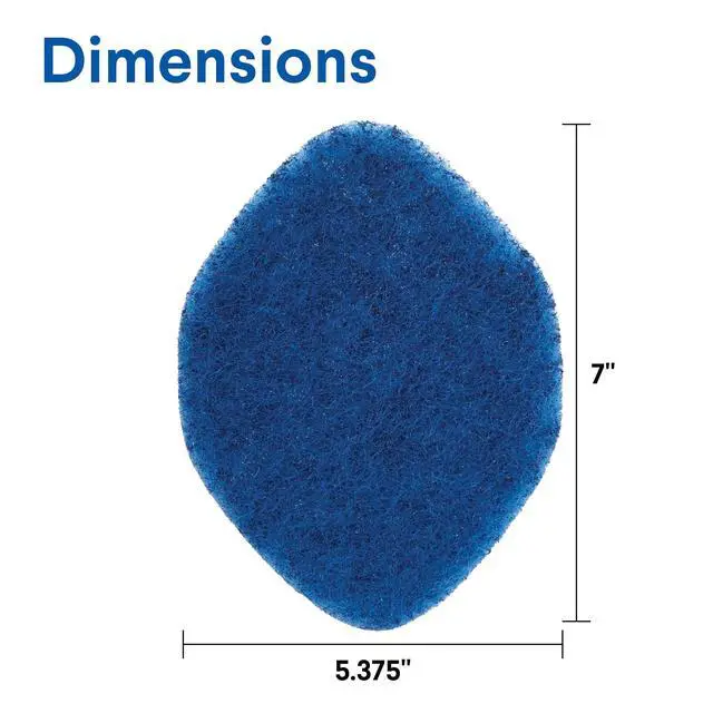 Alt view image 2 of 5 - Extendable Tub & Tile Scrubber Refill, Diamond-Shaped Head Replacement Scrubber Pad, Blue