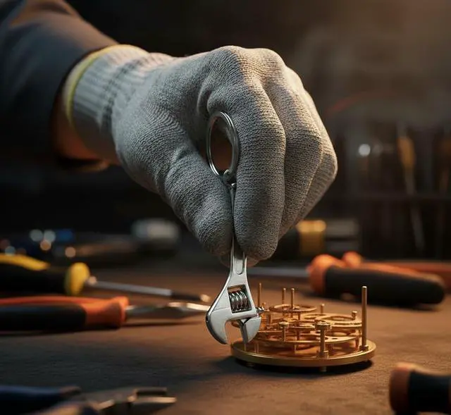 Alt view image 5 of 6 - Tiny Ultra-Compact Mini Wrench Set - 2.5 Inch Alloy Steel - Nice Pendant - Adjustable Crescent Wrenches with Keychain for Minor Precision Repairs - Perfect for a Cute Keychain Accessory