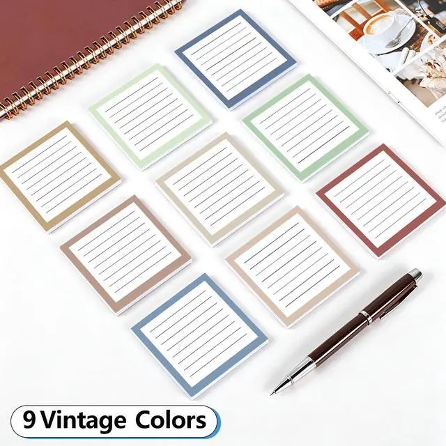 Alt view image 3 of 7 - 18 Pack Lined Sticky Notes, 3x3 in Sticky Notes with Lines, 6 Different Colour Super Sticking Memo Pads for Office, School, Home Desks and More