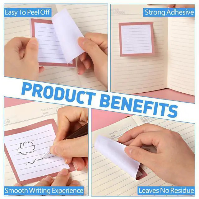 Alt view image 4 of 7 - 18 Pack Lined Sticky Notes, 3x3 in Sticky Notes with Lines, 6 Different Colour Super Sticking Memo Pads for Office, School, Home Desks and More