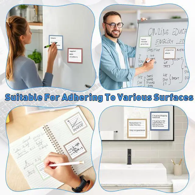 Alt view image 6 of 7 - 18 Pack Lined Sticky Notes, 3x3 in Sticky Notes with Lines, 6 Different Colour Super Sticking Memo Pads for Office, School, Home Desks and More