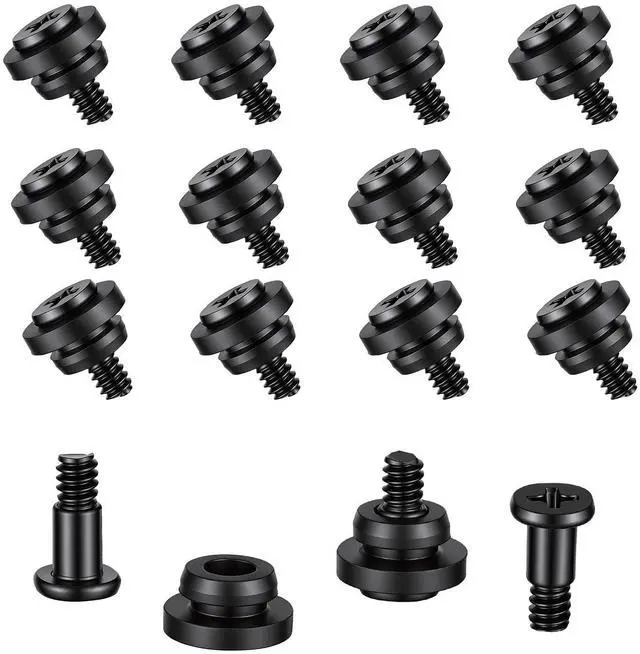 Main image of 12 Pcs Hard Drive Mounting Screws, Shock Absorption Rubber Washer Kit, Anti Vibration Screws for 3.5 Inch HDD SSD, Computer PC Hard Disk Drive Mounting Accessories for Desktop PC Chassis Set (Black)