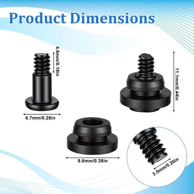 Alt view image 2 of 7 - 12 Pcs Hard Drive Mounting Screws, Shock Absorption Rubber Washer Kit, Anti Vibration Screws for 3.5 Inch HDD SSD, Computer PC Hard Disk Drive Mounting Accessories for Desktop PC Chassis Set (Black)