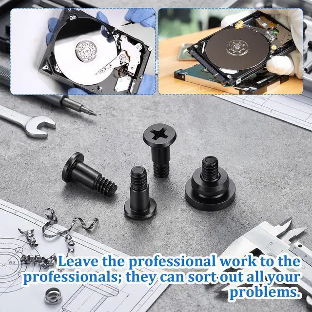 Alt view image 6 of 7 - 12 Pcs Hard Drive Mounting Screws, Shock Absorption Rubber Washer Kit, Anti Vibration Screws for 3.5 Inch HDD SSD, Computer PC Hard Disk Drive Mounting Accessories for Desktop PC Chassis Set (Black)