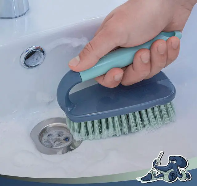 Alt view image 4 of 6 - | Shower Cleaning Brush | Comfort Grip & Stiff Flexible Bristles | Ideal for Cleaning Bathroom, Shower, Kitchen, Sink | Bristle Brush for Household Use, 1 Pack