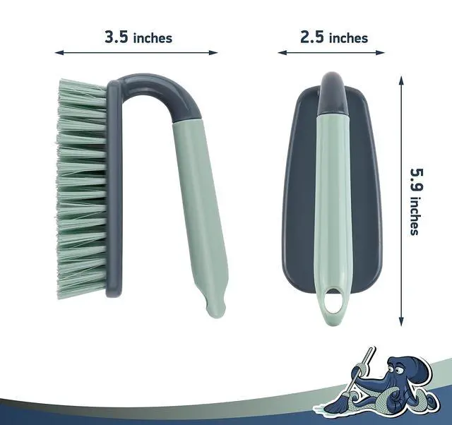 Alt view image 6 of 6 - | Shower Cleaning Brush | Comfort Grip & Stiff Flexible Bristles | Ideal for Cleaning Bathroom, Shower, Kitchen, Sink | Bristle Brush for Household Use, 1 Pack