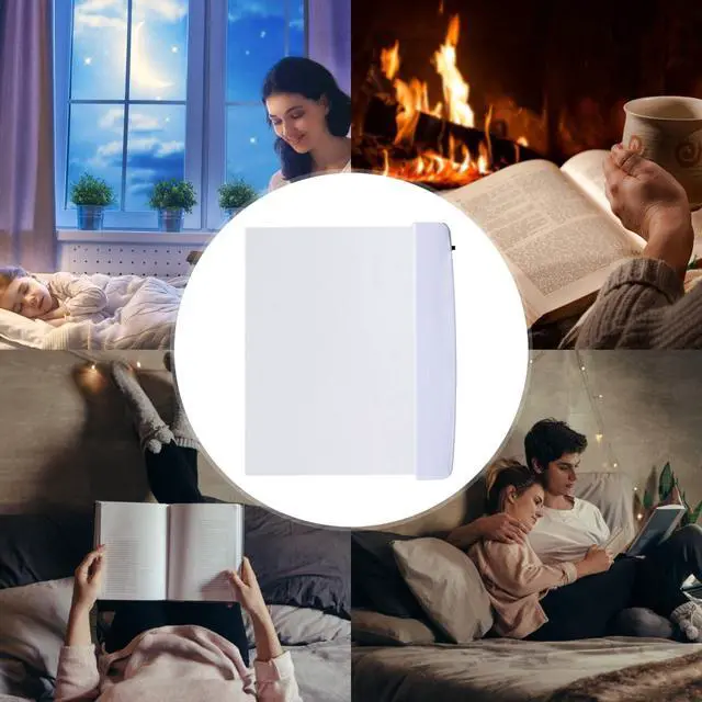 Alt view image 2 of 7 - Flat Book Light Page Book Light for Reading in Bed at Night Clear LED Book Full Page Light Illuminator Panel Plate Lamp Board Wireless (White)