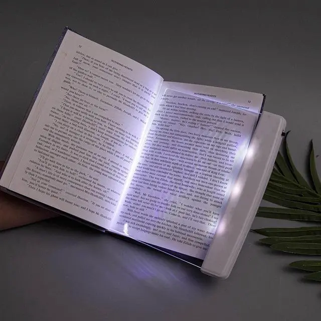 Alt view image 5 of 7 - Flat Book Light Page Book Light for Reading in Bed at Night Clear LED Book Full Page Light Illuminator Panel Plate Lamp Board Wireless (White)