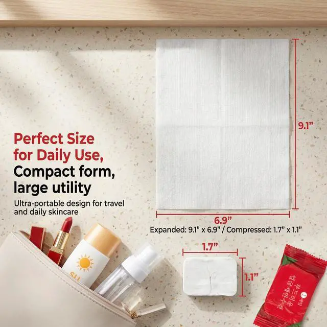 Alt view image 5 of 7 - 40PCS Compressed Towel Tablets - Disposable Face Towels Individually Wrapped, Portable Travel Towels for Camping, Hiking, Makeup Remover & Outdoor Gear