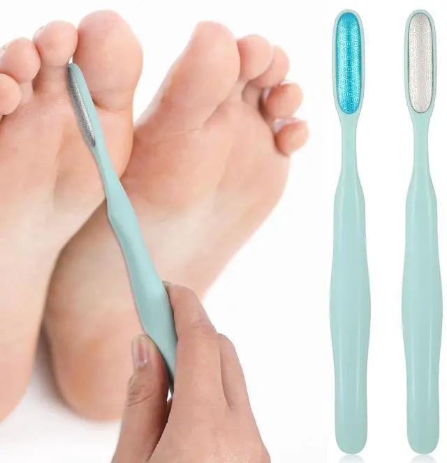 Main image of 2Pcs Mini Foot File Precision Callus Remover Foot Files Callus Remover Bunion Scrubber Smooth Feet Heel Scraper for Toe Gaps Hard Skin Pedicures Hands in Shower Cracked Feet