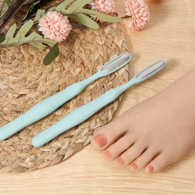 Alt view image 7 of 7 - 2Pcs Mini Foot File Precision Callus Remover Foot Files Callus Remover Bunion Scrubber Smooth Feet Heel Scraper for Toe Gaps Hard Skin Pedicures Hands in Shower Cracked Feet