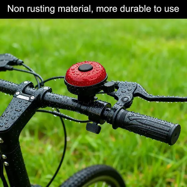 Alt view image 6 of 7 - Classic Bike Bell for Adults, Aluminum Bicycle Bell, Loud Crisp Clear Sound Bicycle Horn Bike Accessories for Adult Bikes, Easy Installation, Use for Mountain Road and Commuter Safety, Red