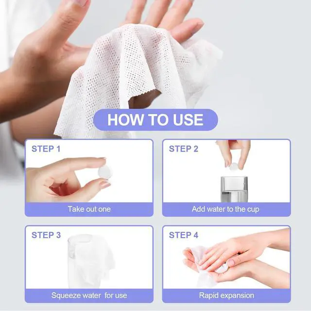 Alt view image 3 of 7 - 100PCS Disposable Towel, Compressed Towels, Coin Paper Towel, Portable Compressed Towels Sheet For Home Beauty Travel Camping Outdoor Activities