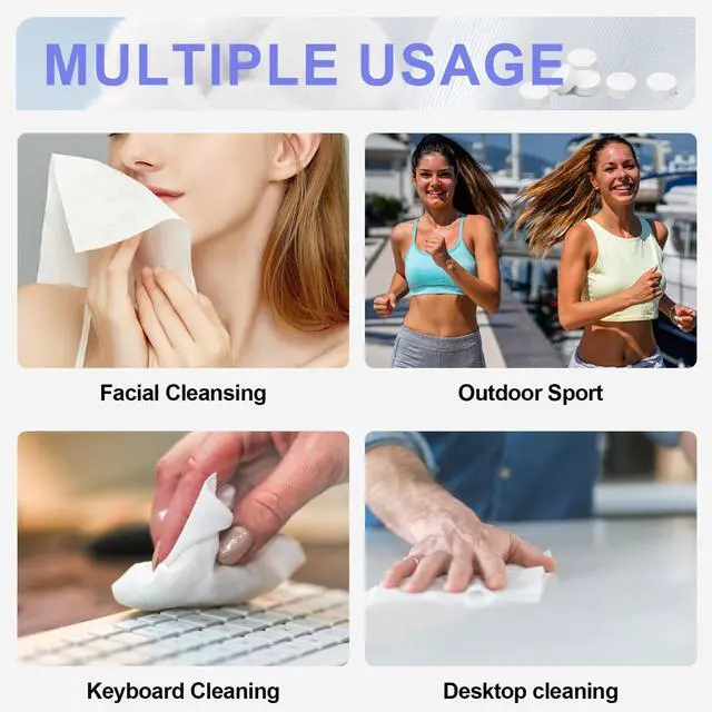 Alt view image 5 of 7 - 100PCS Disposable Towel, Compressed Towels, Coin Paper Towel, Portable Compressed Towels Sheet For Home Beauty Travel Camping Outdoor Activities