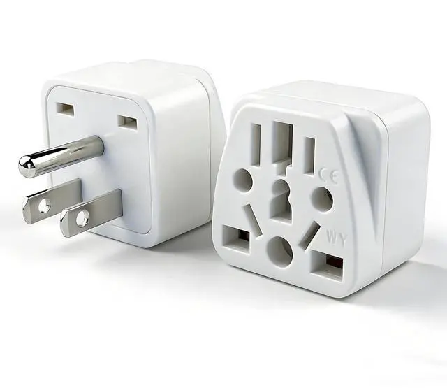 Main image of 2 Pack US Travel Plug Adapter, UK to US Plug Adapter