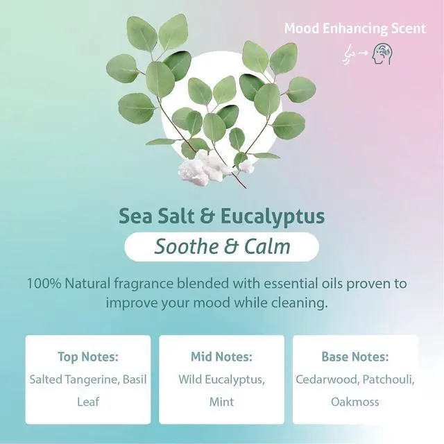 Alt view image 5 of 7 - Clean All Purpose Cleaning Spray - Sea Salt & Eucalyptus 24 fl. oz (Pack of 3) - 100% Natural Scent, Kitchen Surface Counter, Surface Cleaner, Non Toxic All Purpose Cleaner Spray