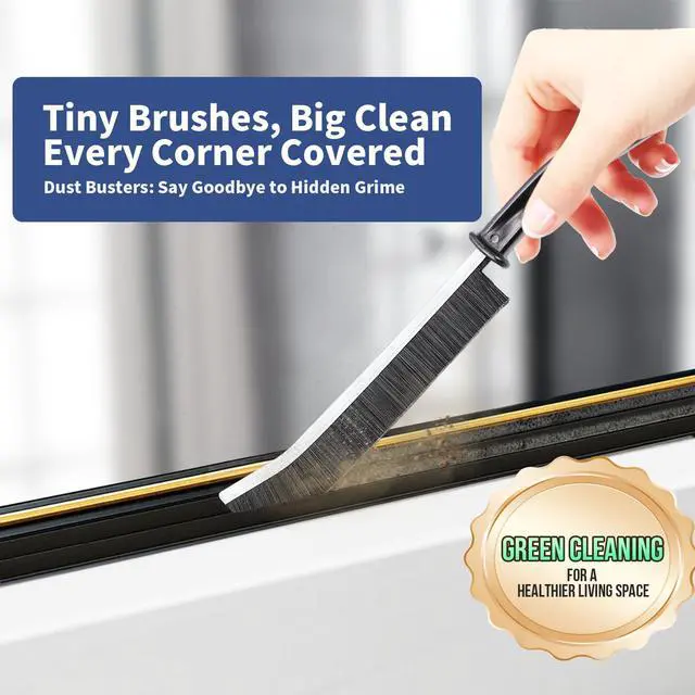 Alt view image 2 of 7 - Crevice Cleaning Brush, Hard-Bristled Gap Scrub Brush, Toilet Gap Cleaning Brush Tool, for Scrub Small Spaces, Kitchen, Bathroom, Corner, Grout, Sink, Window Tracks, Hinges, 3pcs