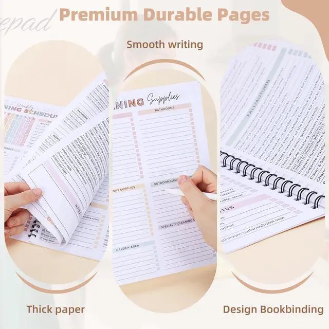 Alt view image 5 of 7 - ADHD Cleaning Planner for Adults Undated Daily, Weekly & Monthly Cleaning Schedule & Checklist Household Chores Organizer Notebook for Home Management, Routine Tracking Family Cleaning Tasks