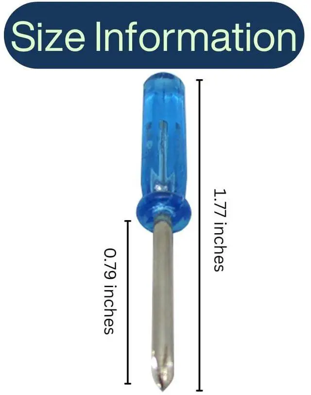Alt view image 2 of 7 - Mini Screwdriver Set, Pack of 6, Cross and Flat Tip Sizes 3 mm 2 mm 1.6 mm, Repair Tools with Anti-Slip Blue Handle for Eyeglasses, Watches, Laptops, Cameras, Toys, DIY Projects